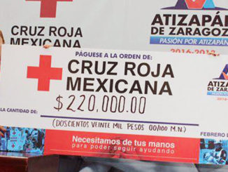 Ana Balderas entregó la aportación a nombre del gobierno municipal